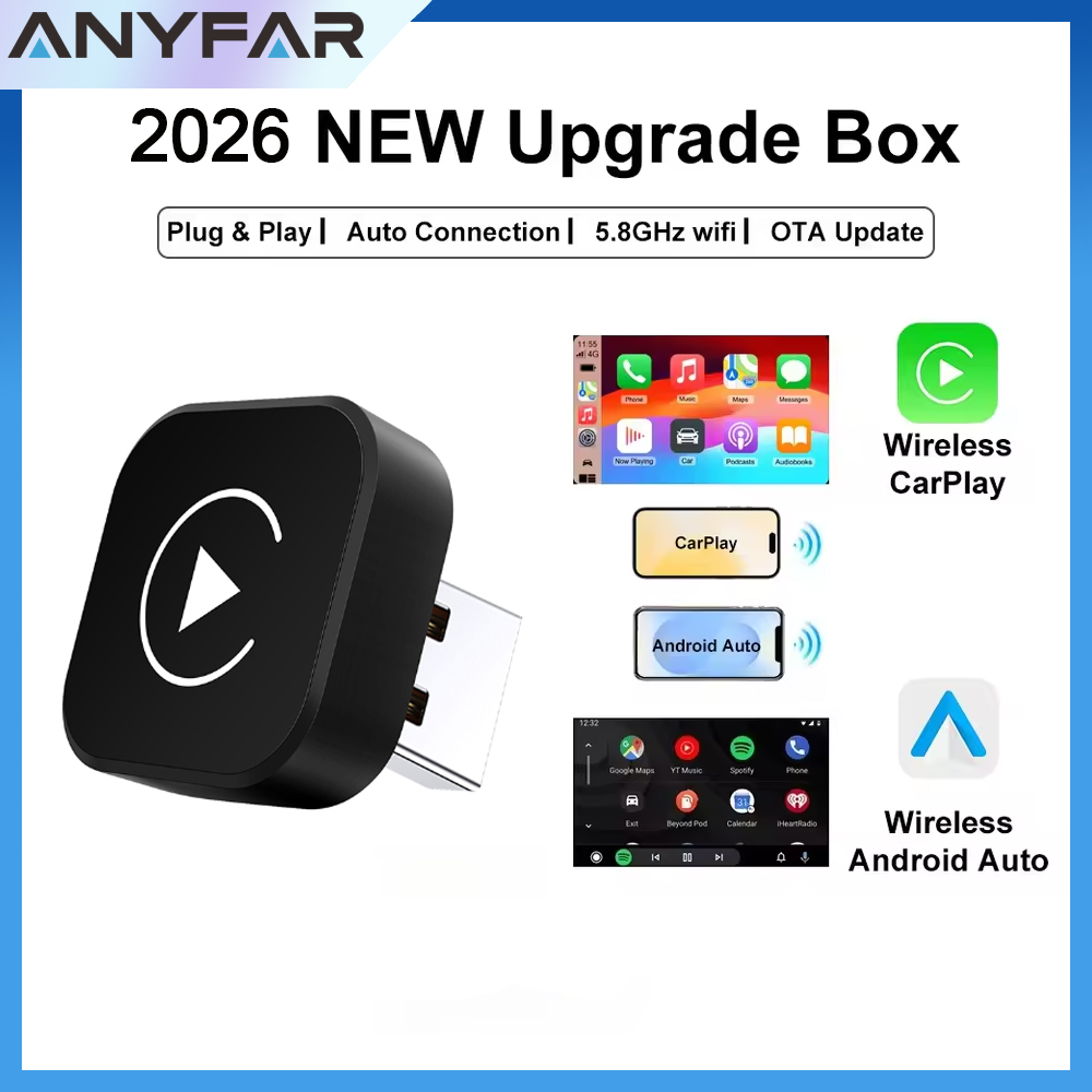 Phone Accessories For Android - Adapter bezprzewodowego CarPlay 2026 2-w-1: przetwornik