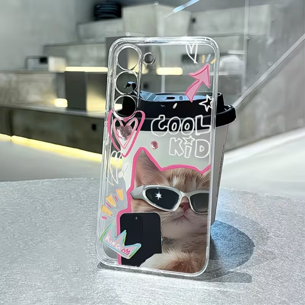 Samsung Galaxy A55 - Przezroczyste etui TPU z wzorem szczeniaka