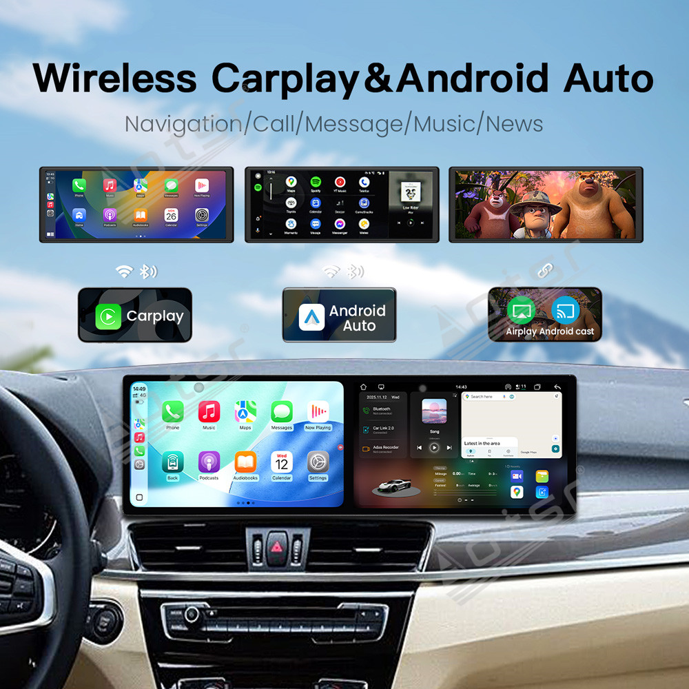 X1 Phone Accessories - Podwójny 9.1-calowy Android 15 Carplay dla