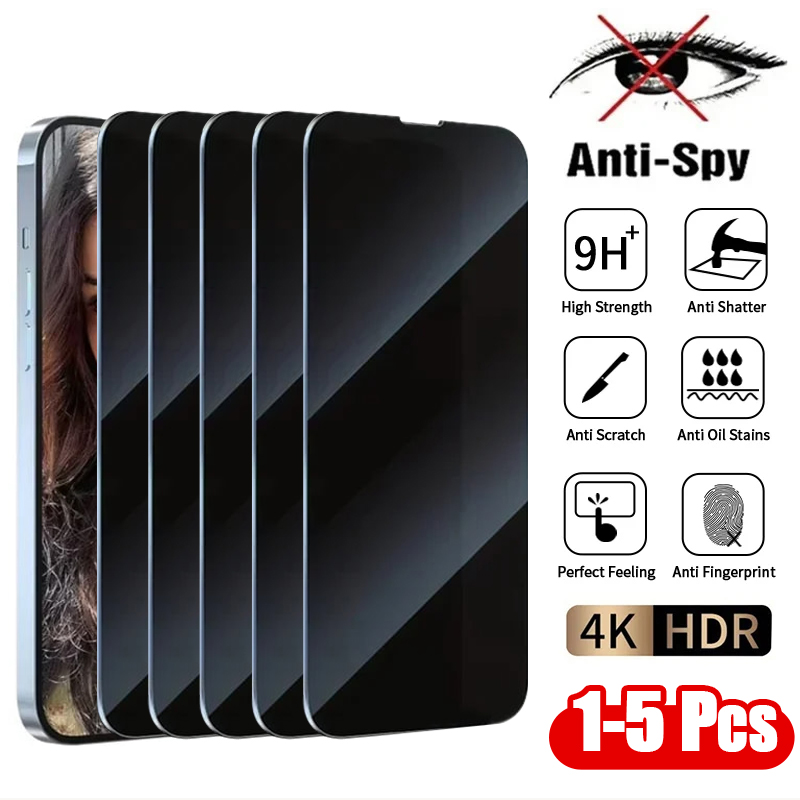 Phone Accessories Store - 1-5 sztuk szkła hartowanego Anti Spy